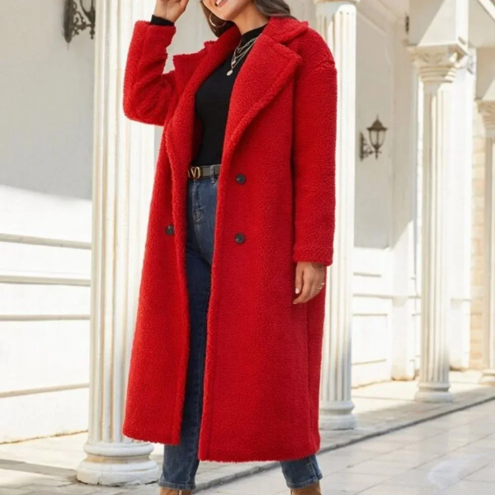 LADY IN RED Faux sherpa Teddy Coat - Picture 6 of 11